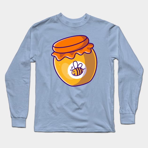 Floating Honey Jar Cartoon Long Sleeve T-Shirt by Catalyst Labs